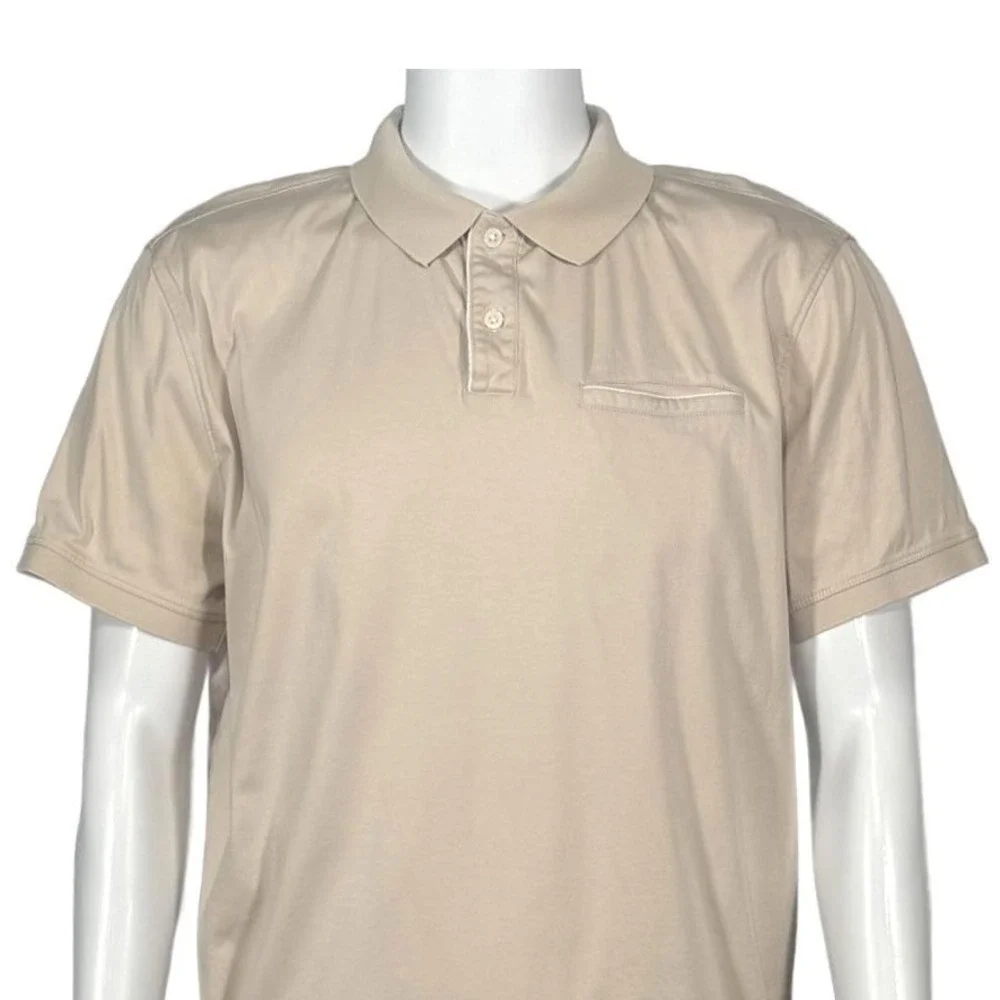 Banana Republic‎ Men's Beige Polo Shirt Short Sleeve Casual Top Size L